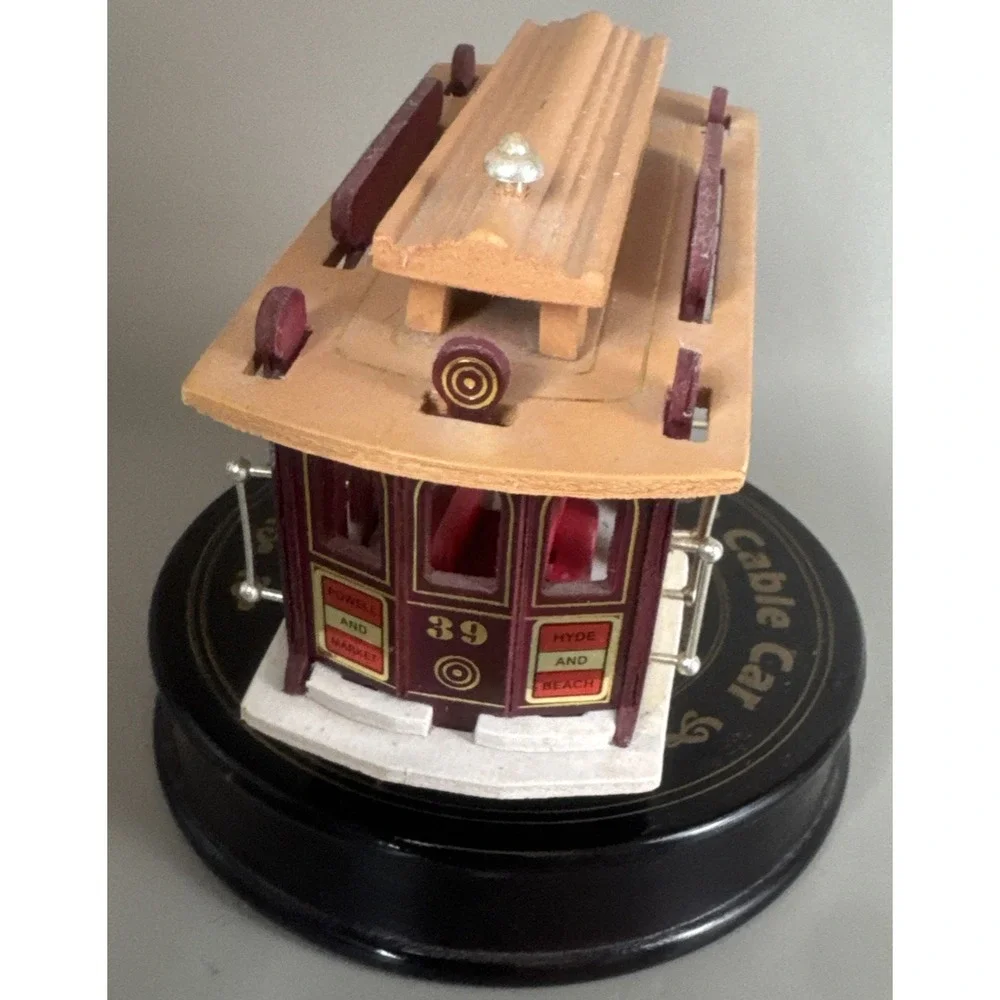 Working I Left My Heart In San Francisco Rotating Cable Car Music Turntable